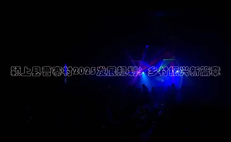 颍上县曹寨村2025发展规划：乡村振兴新篇章